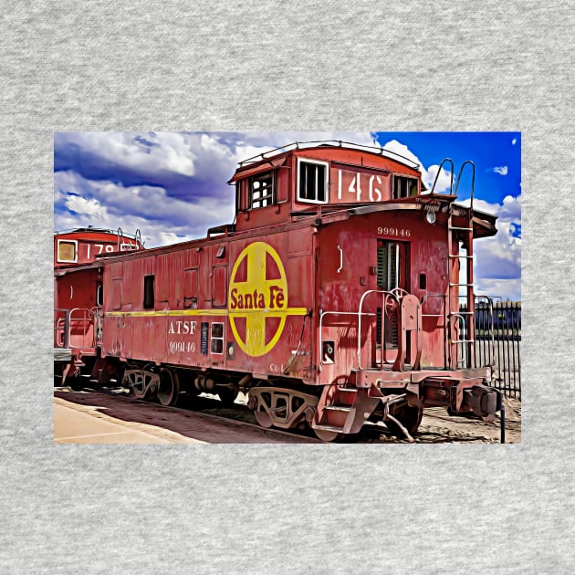 Vintage Santa Fe Railway Caboose by LarryNaderPhoto